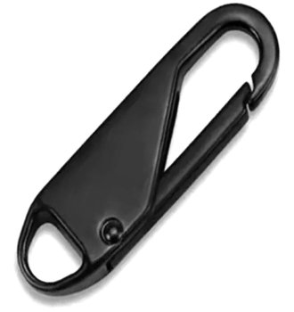 Zipper Pull Replacement Tab for Quick Repair, Black