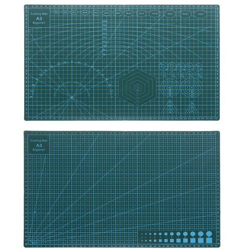 Bigstreen 19344 Self-Healing Cutting Mat A3, Green (1)