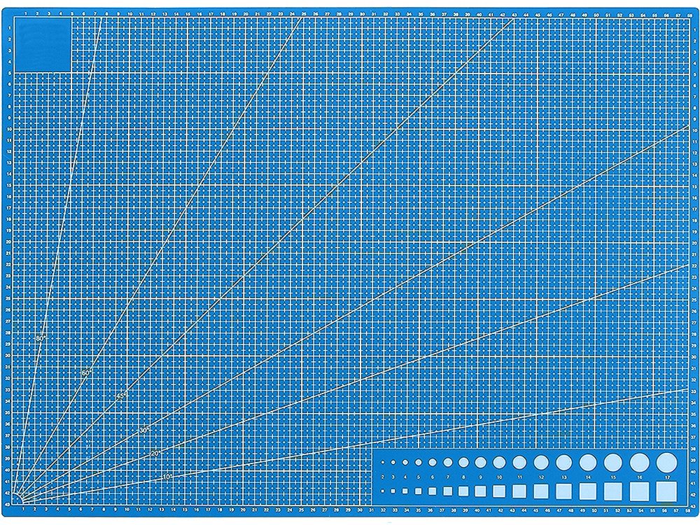 Self Healing Cutting Mat A2 Double Sided for Crafting and Sewing, 60x45cm, Blue (3)