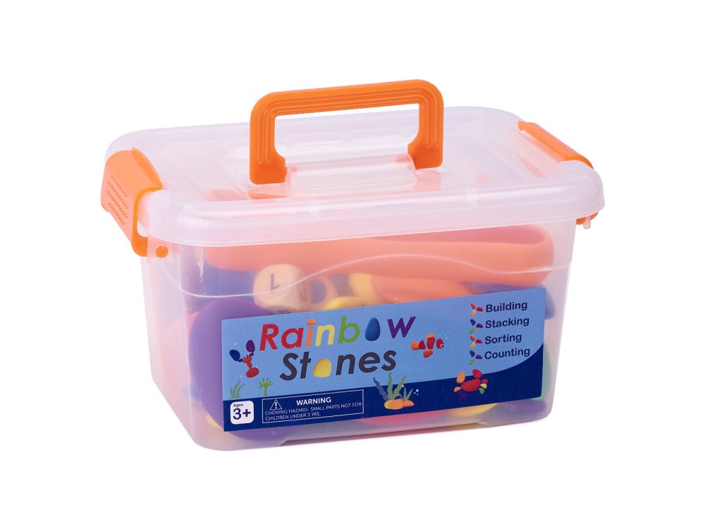 Children's Creative Colorful Puzzle Game Montessori Sorter with Pebbles (0)