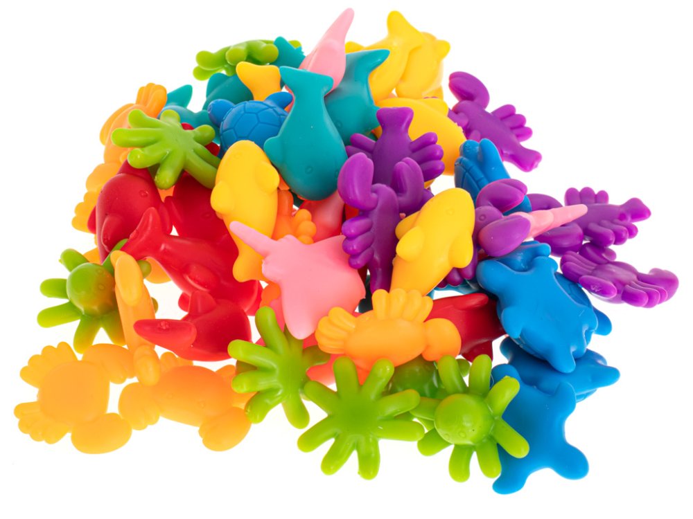 Small educational marine animals for children who are learning to count and sort, set of 36 el. (1)