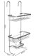 Hanging Shower Caddy Shelf Organizer, No-Drilling, Silver