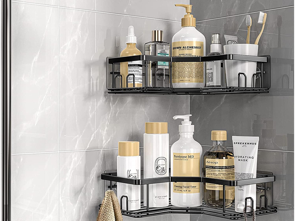 2x Bathroom Corner Shelfs for Shower (2)