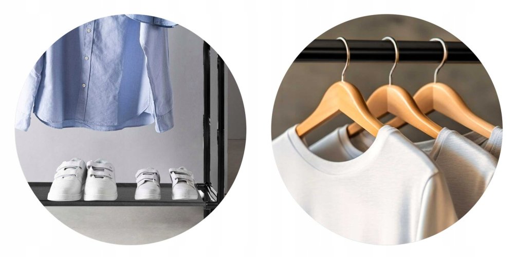 Massido MS-866 Large Clothes Hanger Rack Open Wardrobe with Storage Shelves Clothe Closet (1)