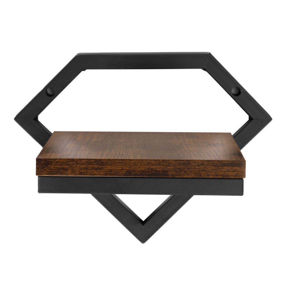 ModernHome Wall Mounted Plant Shelf Diamond Shaped Floating Shelf for Indoor Plants Loft (2)