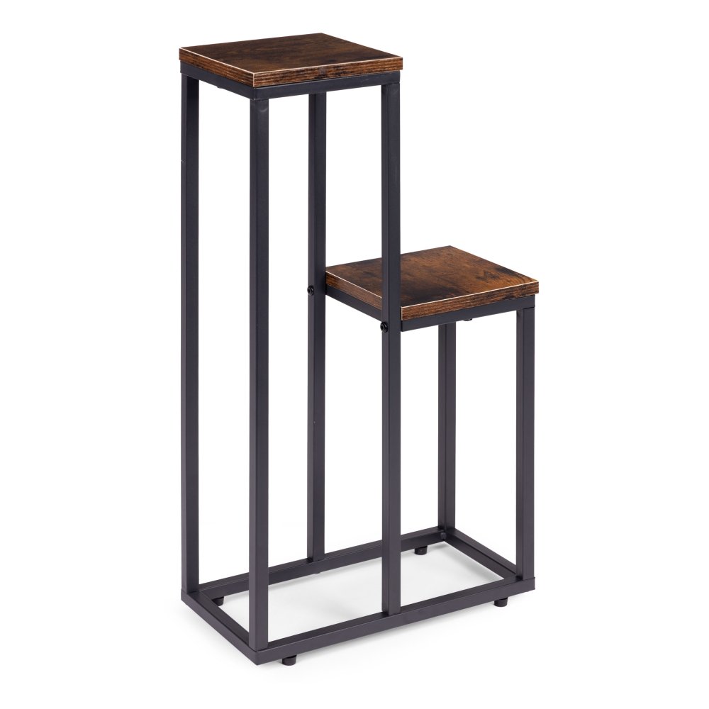 Plant Stand 2-Tier Metal Flower Pot Holder Rack Industrial Loft Style ModernHome ME-ATS13 (2)