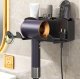 Wall Mount Hair Dryer Holder Bathroom Shelf Organizer, Black
