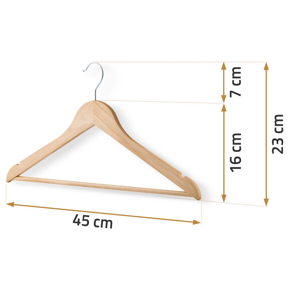 Wooden Clothes Hanger, 30 pcs, Massido MS-858 (3)