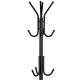 ModernHome Standing Metal Coat Rack with 11 Hooks, Black