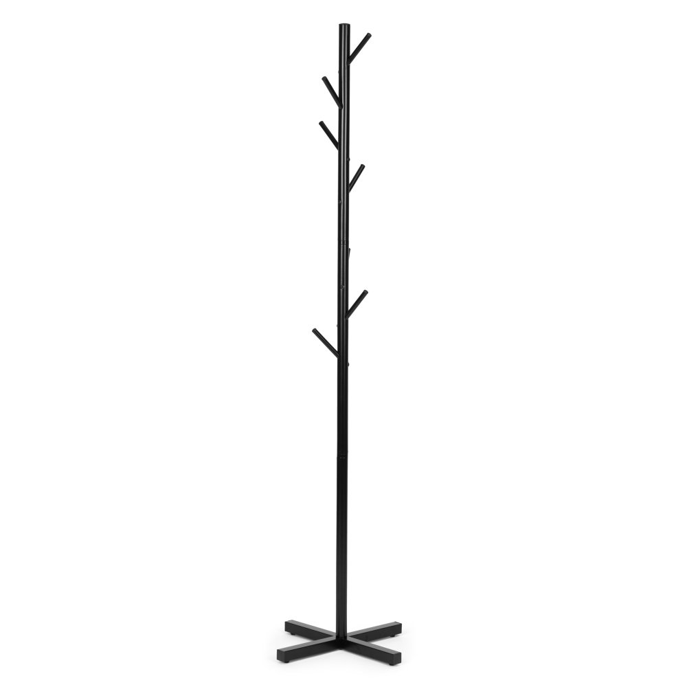 Coat Rack Stand Metal with 7 Hooks 177 cm ModernHome, Black (0)