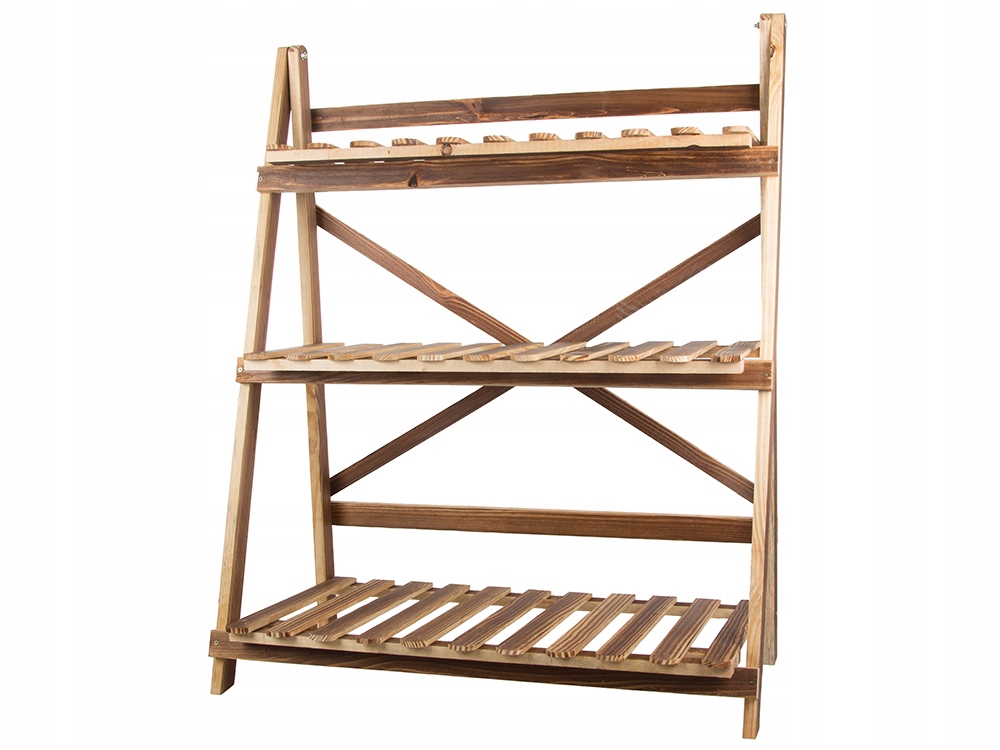 Wooden 3-Tier Flower and Home Decor Shelf Stand Rack (5)