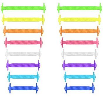 No-Tie Silicone Shoelaces for Kids and Adults, Rainbow