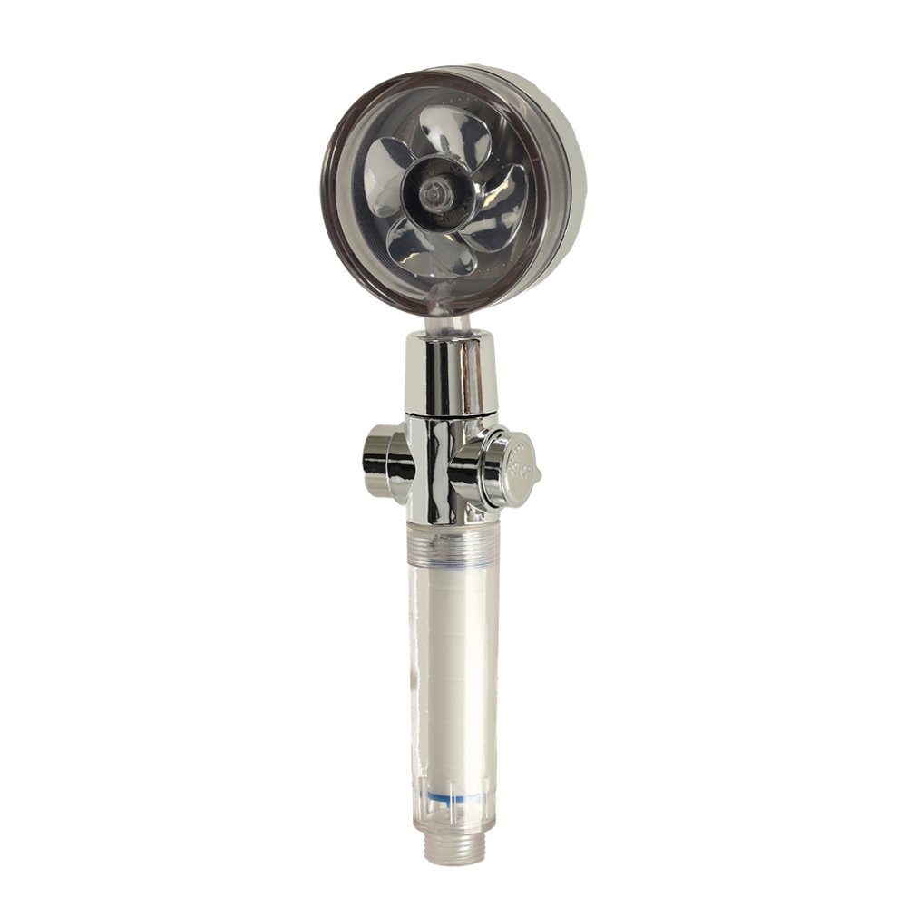 Water Saving Shower Head with Filter and Hose, Silver (7)