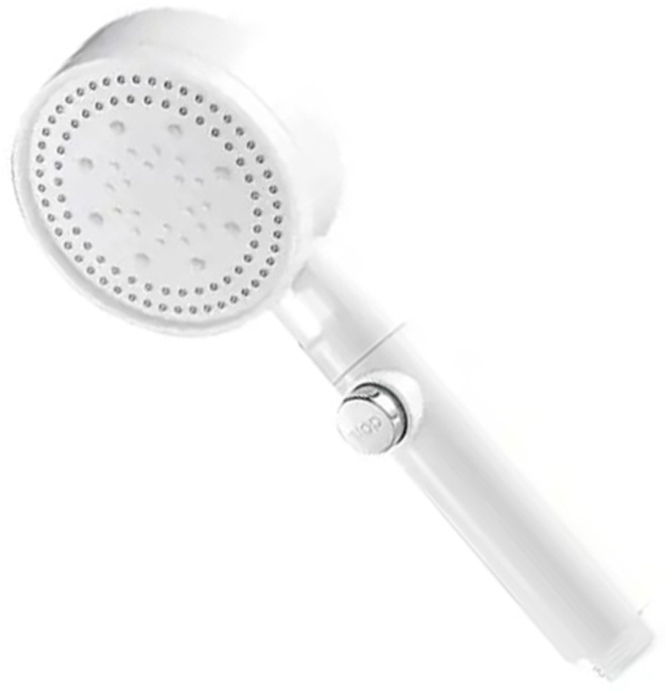 Shower Head with Hose and Wall Mount, White (5)