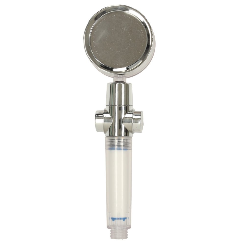 Water Saving Shower Head with Filter, Silver/Gold, without Hose (3)