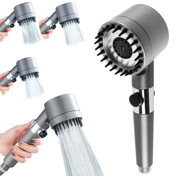 Filtered Shower Head with 3 Modes and On/Off Switch Water Saving High Pressure