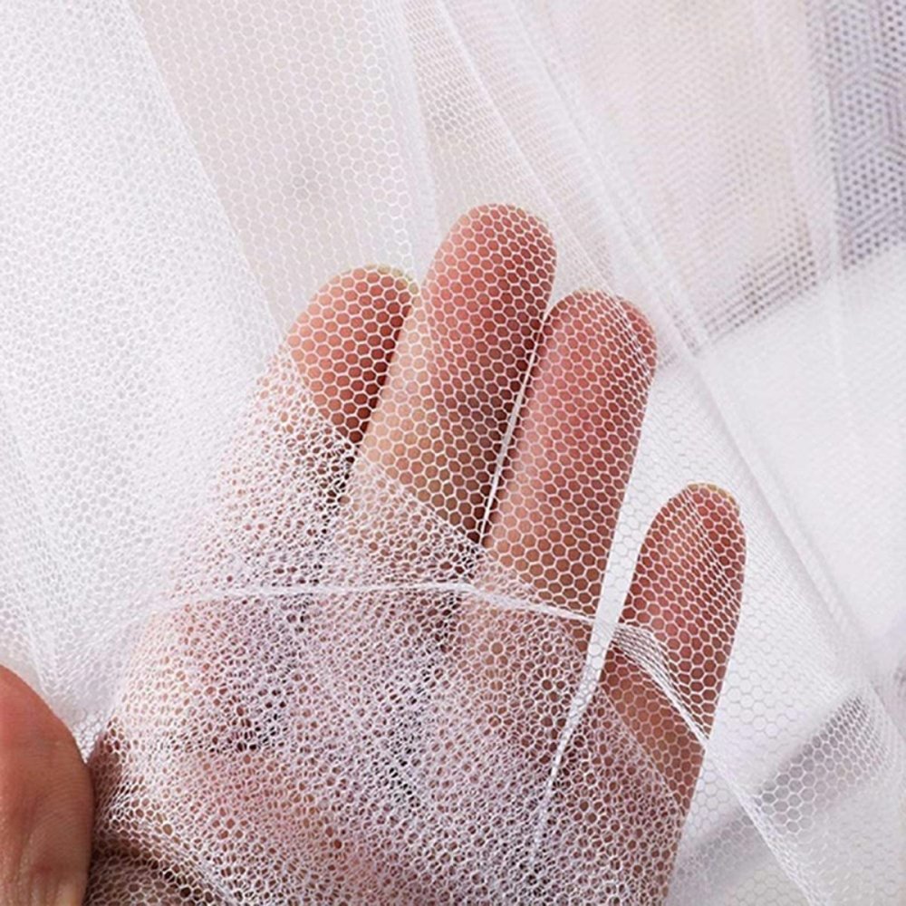 Bed Canopy Mosquito Net for Single & Double Beds, White (3)