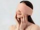 Blindfold sleeping mask comfortable sleep travel 2 sides warm cold