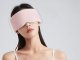 Blindfold sleeping mask comfortable sleep travel 2 sides warm cold