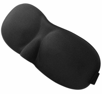 3D Sleep Mask Contoured Eye Cover for Total Blackout, Black