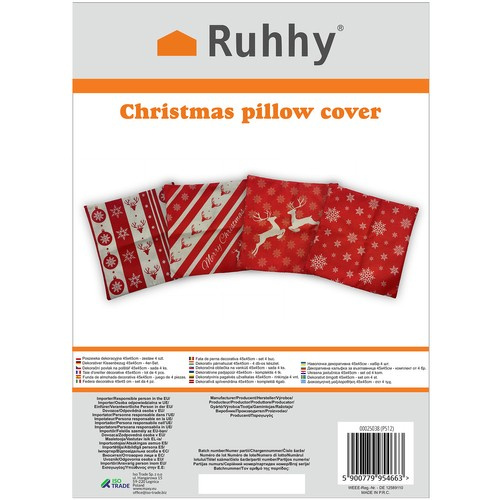 Ruhhy Christmas Throw Pillow Covers 45x45cm, Set of 4 (0)