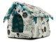 Pet house and bed for dogs and cats, size L, white, black interior