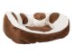 Plush pet bed for dogs and cats 60 cm, brown