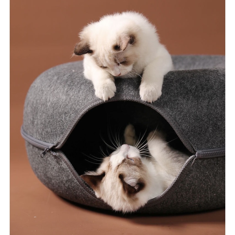 Cat tunnel bed, 50 cm, dark grey (1)