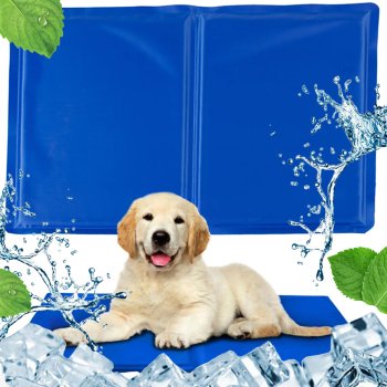 Cooling mat for pets with gel, 50x40 cm, blue