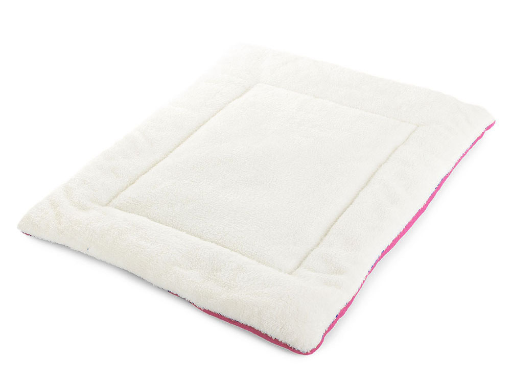 Fabric pet bed mat for dogs and cats, 50x35 cm, pink (2)