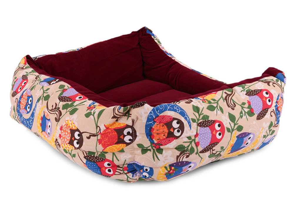 Large pet bed with cushion, XL, 62x48x15 cm (2)