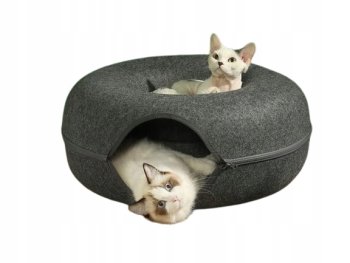 Cat tunnel bed, 50 cm, dark grey