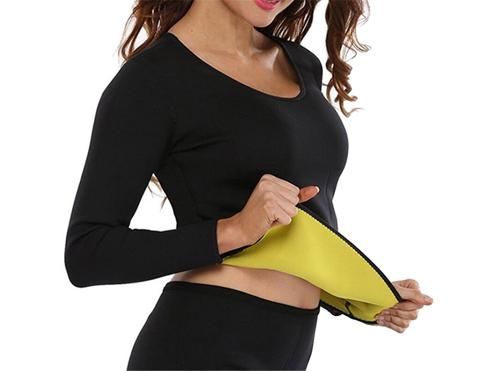 Women's Slimming Fitness Neoprene Long Sleeve T-Shirt for Weight Loss, Size XXL (3)