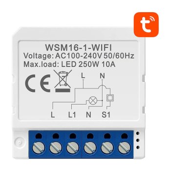 Avatto WSM16-W1 Smart Wi-Fi Switch Module, 1 Channel, White