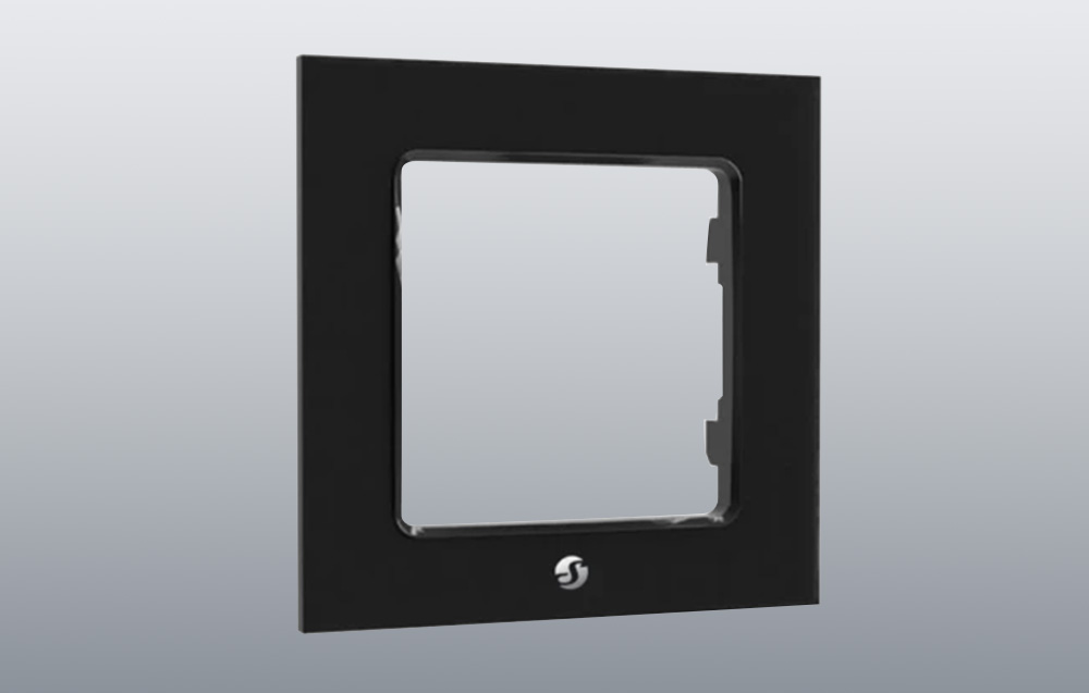 Switch frame single Shelly (black) (0)
