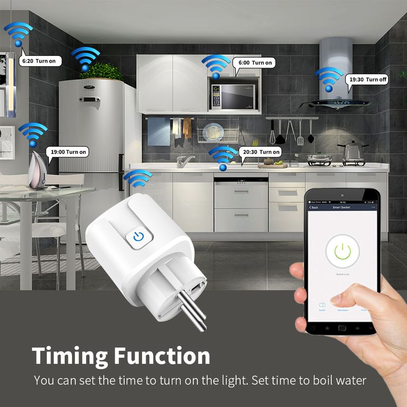 T-Phox 20A Smart Plug Wi-Fi Outlet for Smart Home Remote Control (1)