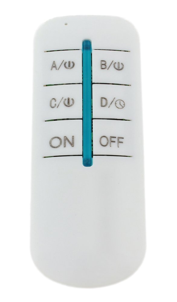 Wireless Light Switch 4-Channel with Remote Control, White (2)