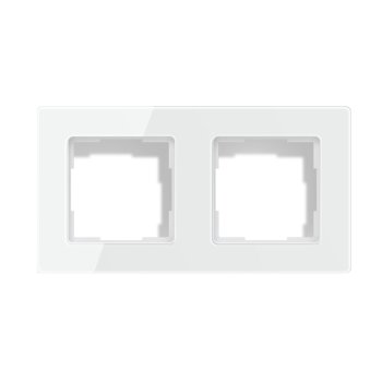 Double Light Switch Frame Avatto TS20 White 55x55mm