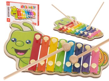Xylophone Educational Wooden Cymbals For Kids "Caterpillar"