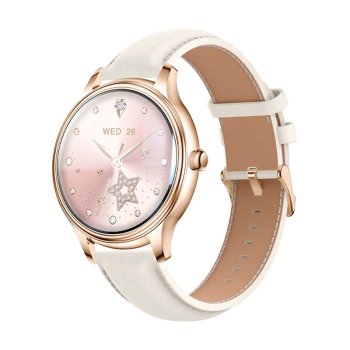Smartwatch COLMI L28 Gold Leather Strap 1.32" AMOLED