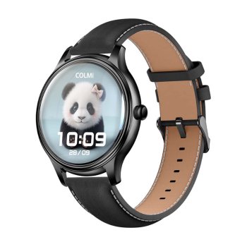 Smartwatch COLMI L28 AMOLED 1.32" Black Leather & Silicone