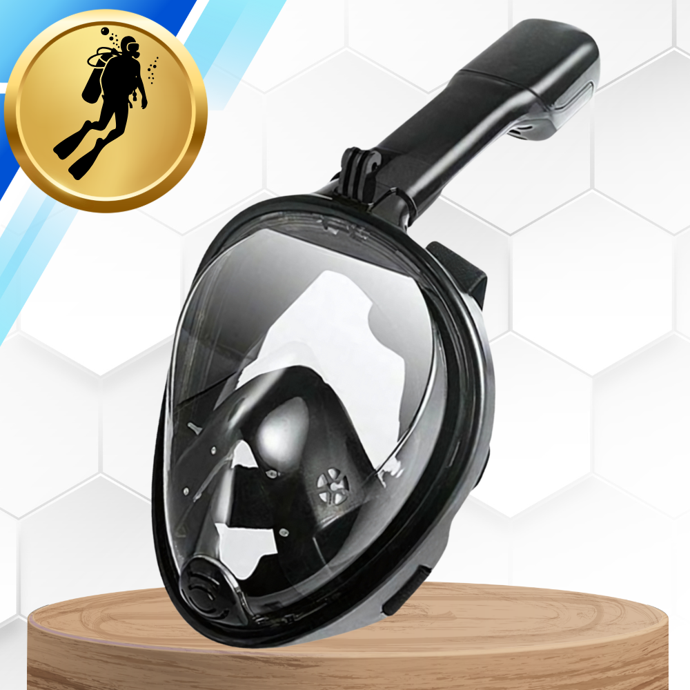 Foldable Full Face Snorkel Mask S/M with GoPro Mount, Black (0)