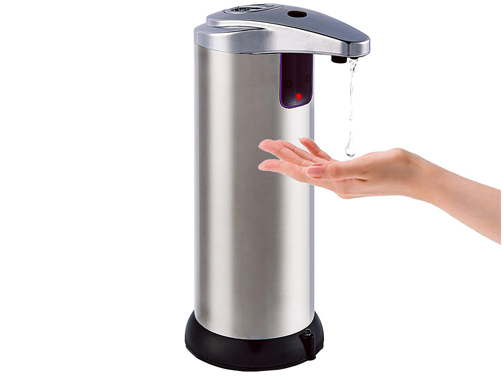 Automatic Touchless Liquid Soap Dispenser with Motion Sensor, 200 ml, Silver (12)