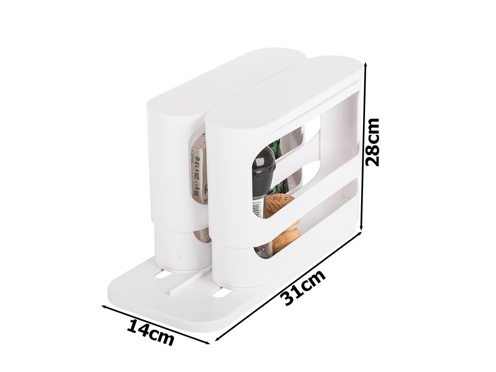 Rotating Kitchen Organiser for Spices, 14×31×28 cm, White (0)