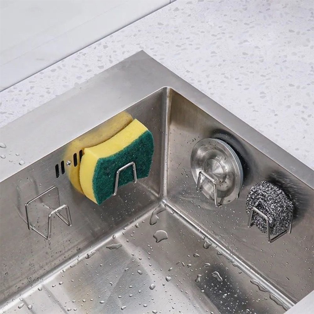 Kitchen Sponge Holder, Silver (2)