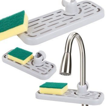 Sink Organiser, Kitchen Tap Sponge Shelf