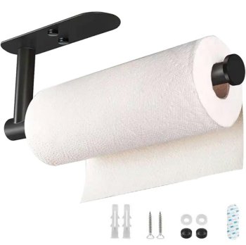 Stainless Steel Paper Towel Holder, Black