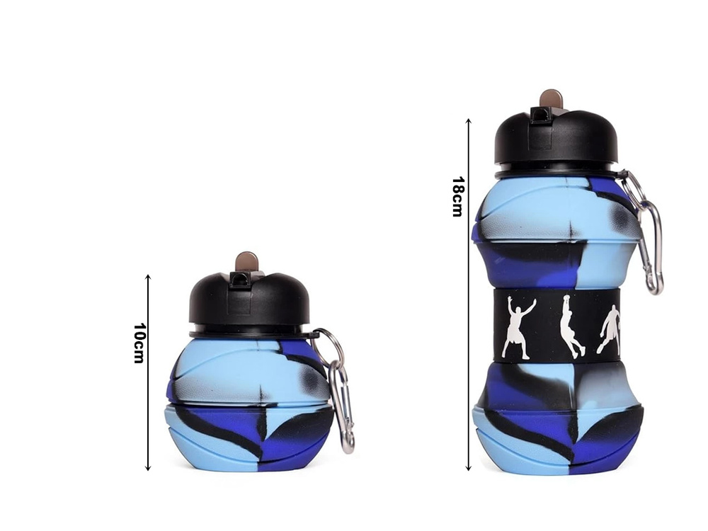 Collapsible Silicone Sports Water Bottle with Spout 500ml (3)