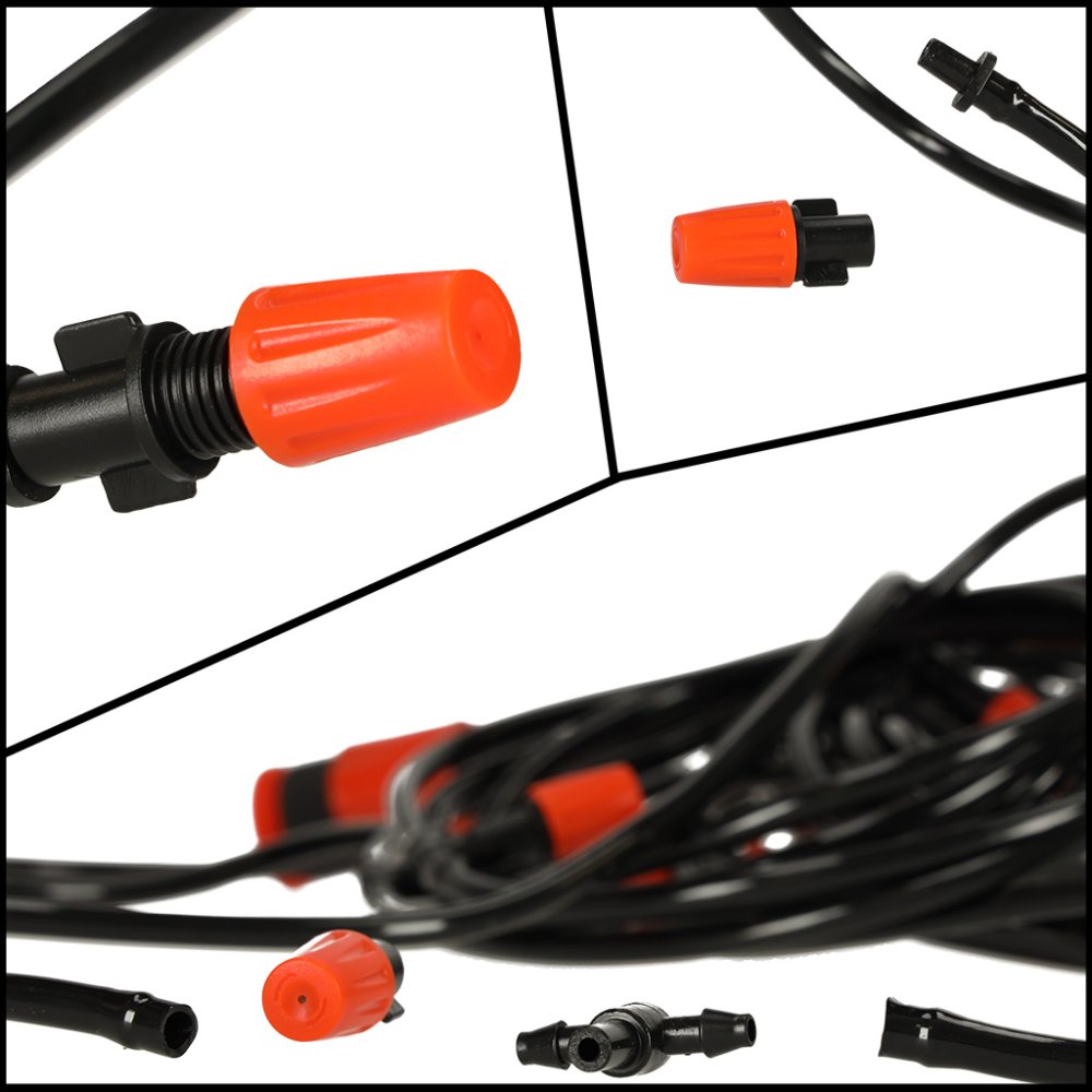 Garden misting irrigation system, 15 m, with adjustable nozzles (0)