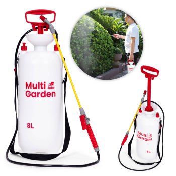 MultiGarden 8L Garden Pressure Sprayer with Long Lance and Piston Pump, 2.5 bar